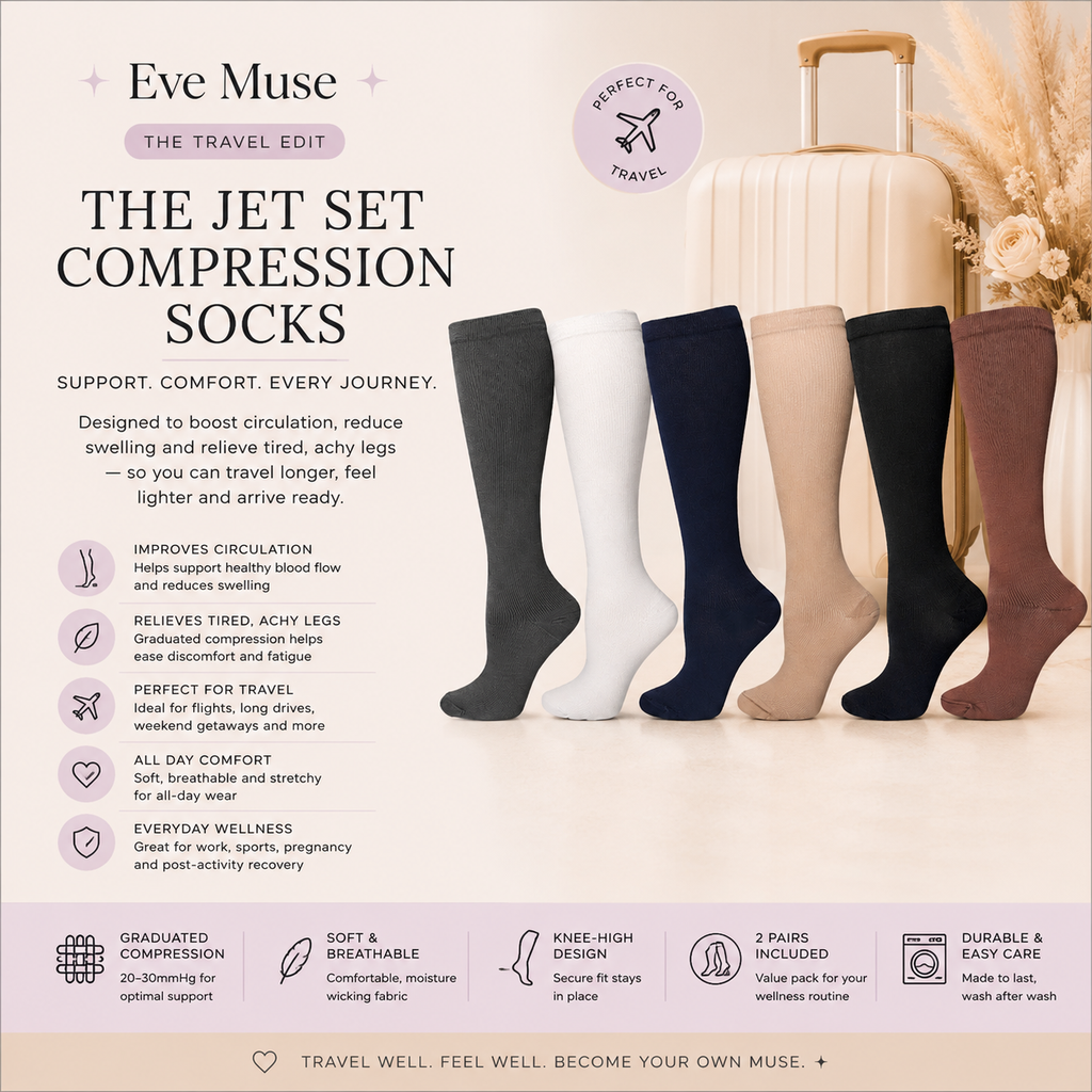 The Jet Set Compression Socks (2PAIRS)