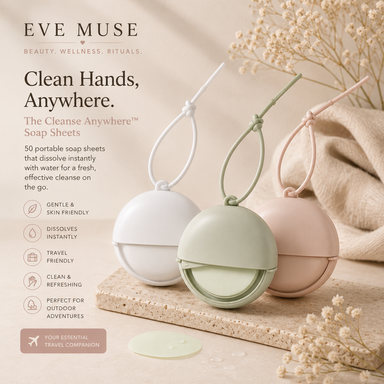 The Cleanse Anywhere Soap Sheets