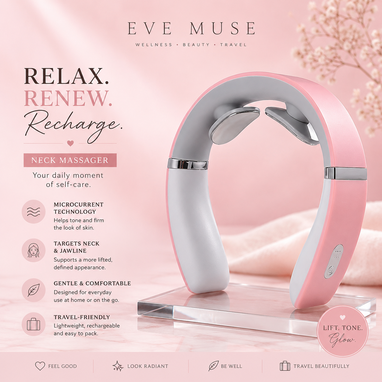 NeckSculpt Pro™ EMS Neck Massager